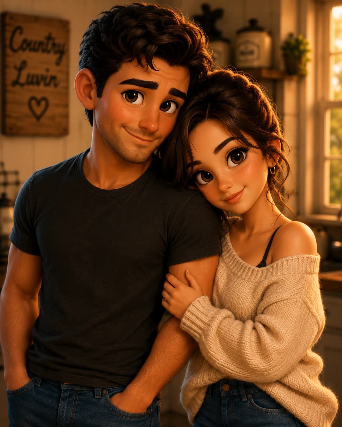 Poor Baby warm kitchen-hug country romance artwork